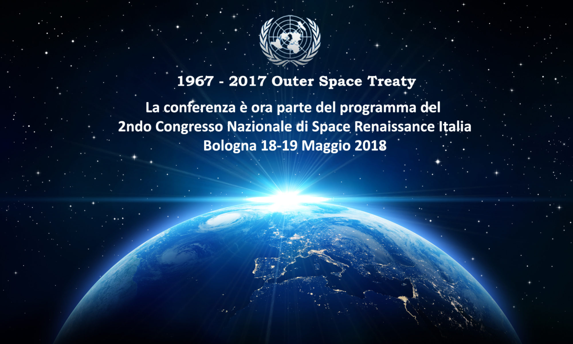 Outer Space Treaty 50 La conferenza è ora parte del programma del